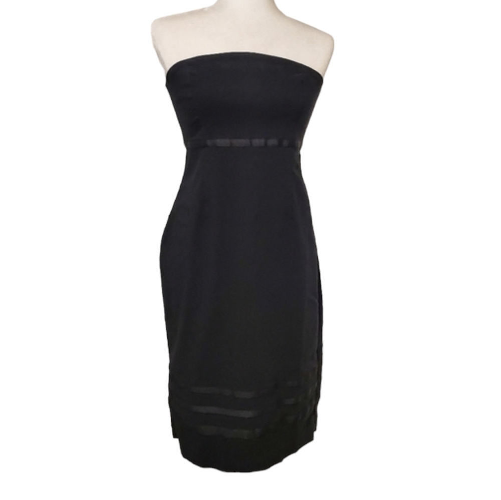 Express Strapless Dress Womens Size 8 Black Stretch Bodycon Dress